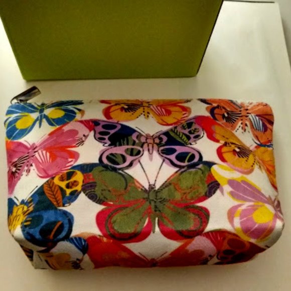 Macy's Handbags - MACY'S COLORFUL BUTTERFLY COSMETIC MAKEUP CASE BAG**SO PRETTY!**NEW!